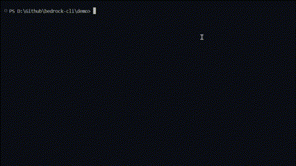Create MC Bedrock CLI in action